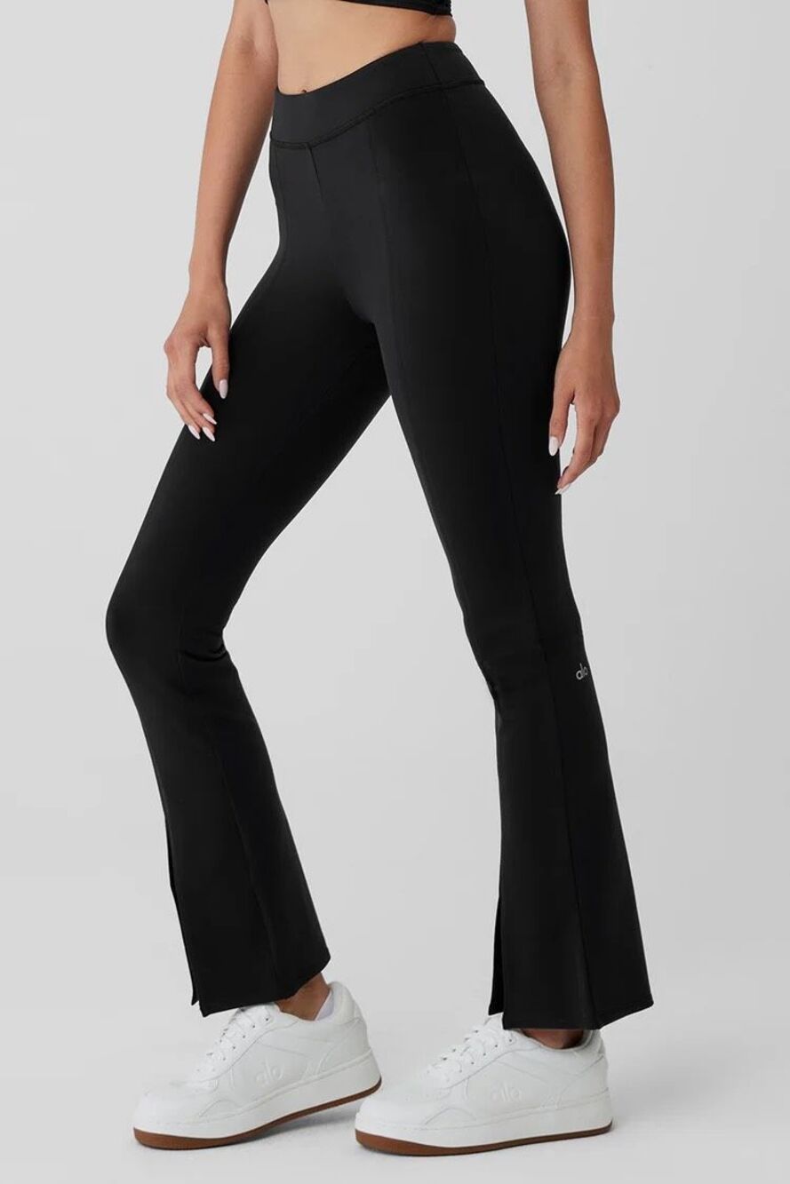 Alo Yoga High-Waist Flutter Flare Leggings Black Size Small